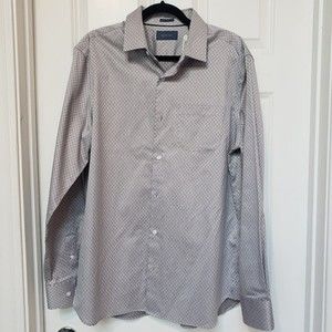 Fairline Men Button Down Refined Dress Shirt Slim L